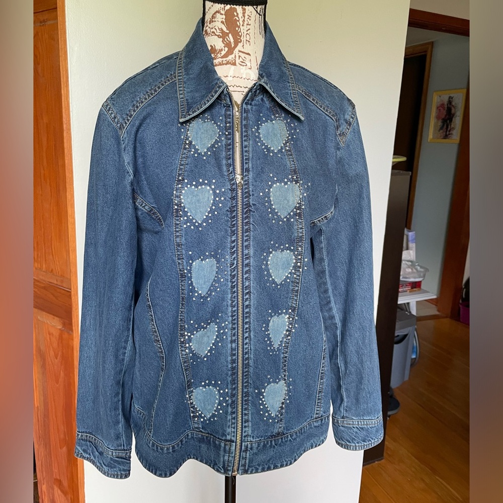 Cathy Daniels Blue Denim Jacket, Size L